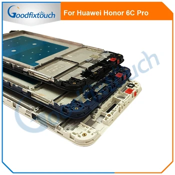 LCD Modularitou Pre Huawei Honor 6C Pro Predný Rám Podvozku Uprostred Bývanie Rámu + Samolepiace Nálepky na Opravu Dielov
