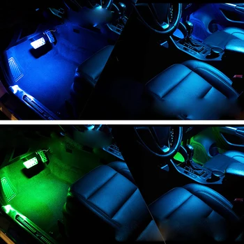 2 KS RGB LED Canbus Auto Vitajte Dvere Svetlo pre BMW 1/3/5/7series E87 E90 E92 E93 E60 F10 E61, F10, X1 X3 X5 X6 Z4