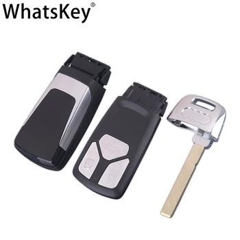 WhatsKey Nový Štýl 3 Tlačidlo Smart Key Shell Kryt Pre Audi TT A4 A5 A6 Q3 Q5 Q7 S4 S5 2016 2017 2018 Diaľkové Kľúča Vozidla Prípade