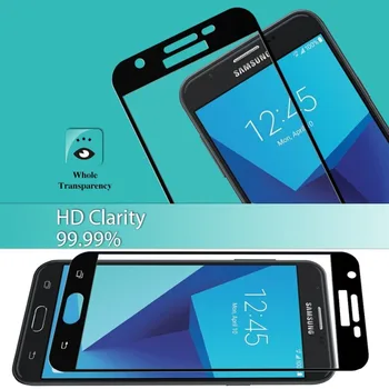 2KS 2.5 D Tvrdeného Ochranné Sklo Na Samsung Galaxy J7 2017 SM-J730FM Screen Protector Úplné Pokrytie Sklo Na Samsung J7 2017