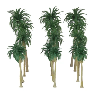 15 plastikový Model Kokosové Palmy Rain Forest Beach Diorama Scenérie HO N Z Modelu Stromy, Zelené Palmy Model Budovy Súpravy