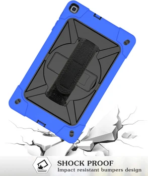 Shockproof Silikónový Kryt pre Samsung Galaxy Tab 10.1 2019 Prípade, T510 T515 SM-T510 SM-T515 Coque Funda Brnenie Stojan Tabuľka Prípade