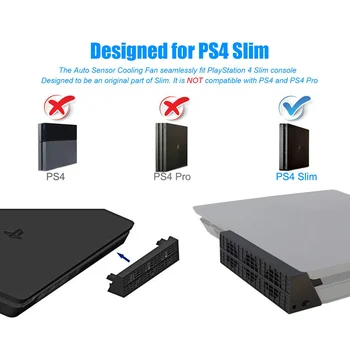 Regulácia teploty Chladiaci Ventilátor pre Sony PS4 Slim Chladnejšie Hra Príslušenstvo pre PlayStation4 PS4 Slim Herné Konzoly