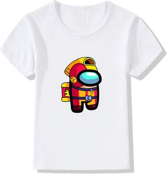 Medzi Nami T Shirt Camisetas Poleras Deti, Oblečenie Pre Dievčatá Chlapci Amoung Tee Enfant Ni?ako Ropa De Moda Cartoon Topy Veľkoobchod