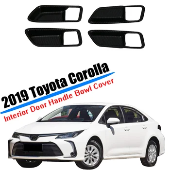 Auto Styling vhodné pre 2019 2020 Toyota Corolla Vnútorné Dvere, Rukoväť Miska Kryt Výbava Kryt ABS Plast Uhlíkových Vlákien Auto Príslušenstvo
