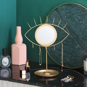 Zrkadlo na líčenie Nordic Multi-funkčné Prenosné Oko Vzor Odnímateľný Ploche make-up Zrkadlo pre Spálne, Kúpeľňa Domáce Dekorácie