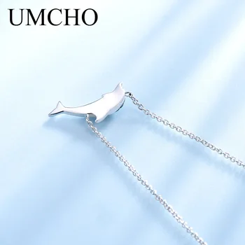 UMCHO 925 Sterling Silver Reťaze Náhrdelník Krásne Dolphin Strieborné Náhrdelníky Pre Dievčatá Romatic Darček Jemné Šperky