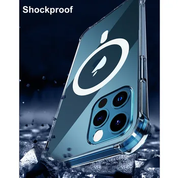 Pôvodné Úradný Silikónové puzdro pre iphone 12 pro prípade magsafe s logom shockproof puzdro pre iphone 12pro max mini magnet kryt