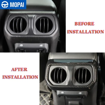 MOPAI Auto Zadné Klimatizácia Ventilačné Zásuvky Dekorácie Kryt Nálepky na Jeep Wrangler JL 2018+ pre Jeep Gladiator JT 2018+