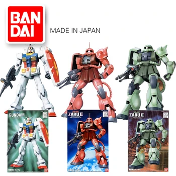 BANDAI GUNDAM FG 01 02 03 UC RX-78-2 ZAKU II MS-06S Gundam modelu deti zmontované Robot Anime akcie obrázok hračky
