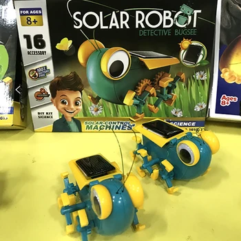 Agát Solárnej Energie Transformáciu Robota Auta HOBBY Hračky Solárne Batérie Powered Transformáciu Vzdelávacieho Hračky Bigeye červ