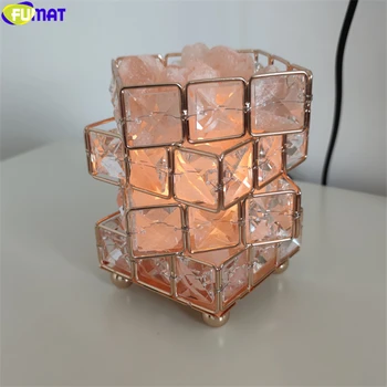 FUMAT Crystal rubikova Kocka Himalájska Soľ Stolové Lampy Domova Nočné Svetlo G9 LED Kreatívne Osvetlenie Na Párty Dovolenku Dar Nové