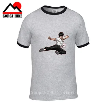 2019 Bruce 3d print t shirt Mužov wushu t-shirt bežné Harajuku Kung Fu Majster filmová hviezda Krátky rukáv cool Lee tees topy tričko