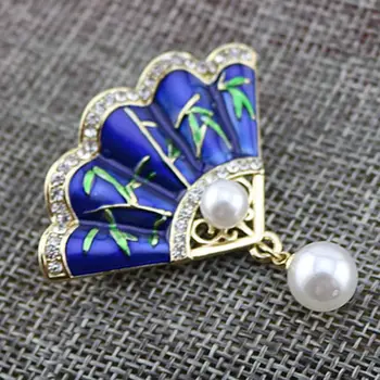 Nové produkty, špeciálne štýl šperky kamufláž bambusu starožitné elegantné bambusu pearl fanúšikov retro brošňa