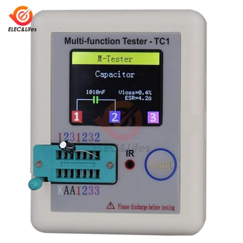 LCR-TC1 160*128 TFT LCD Farebný Displej Grafický PNP NPN ESR Tranzistor Tester Multimeter Dióda Triode Kapacita Meter Odpor