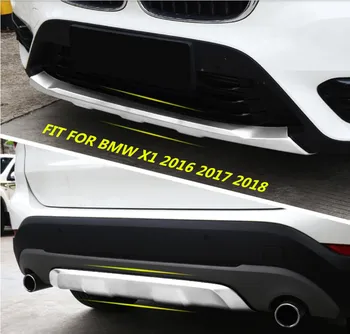 Nerezový Predný + Zadný Nárazník Chránič Stráže Protišmykové Platne vhodné Pre BMW X1 F48 2016 2017 2018