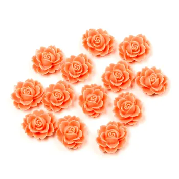 50Pcs Ružová Živice Kvetinová Výzdoba Remesiel Korálky Flatback Cabochon Zápisník DIY Zdobením Príslušenstvo Tlačidlá