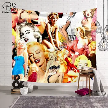 PLstar Vesmíru Gobelín Sexy Marilyn Monroe 3D Tlač Tapestrying Obdĺžnikový Domova Stene Visí štýl-5