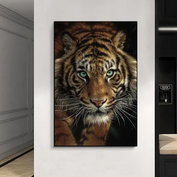 Africká Divoká Tigre Zvieratá Plátno na Maľovanie na Stenu, Plagáty a Tlačí na Steny Umelecké Dekoratívne Fotografie pre Obývacia Izba Cuadros