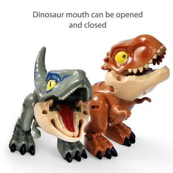 Stavebné Bloky Deformovaný Hračka Dinosaur Tyrannosaurus Robot Hand-made Model Detí Montuje Zvierat Obrázok Tehly Hračky, Darčeky