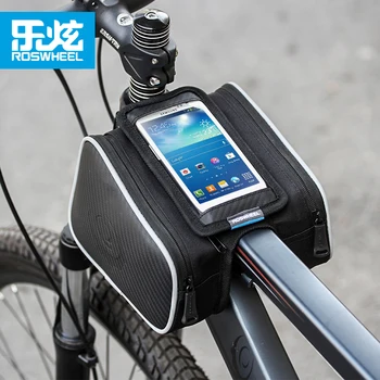 ROSWHEEL Požičovňa Smart Phone Bag 5.7 palcový Dotykový Displej MTB, Road na Bicykli jazda na Bicykli Horný Rám Rúrky kôš 4.8 palcový