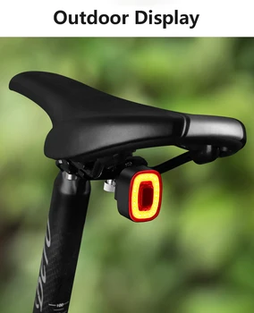 Bicykel zadné Svetlá Horský Bicykel Inteligentný Senzor Brzdové Svetlá USB Nabíjanie Svetlá Nepremokavé Bezpečnostná Výstraha Príslušenstvo