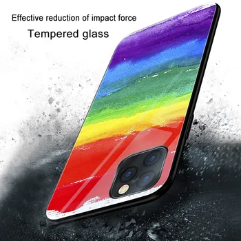 Farba olejomaľba Funda puzdro pre Iphone 12 Pro puzdro pre Iphone 12 11 XR Pro XS MAX X 7 8 6 6 Plus SE 2020 Tvrdeného Skla Prípade