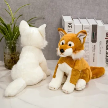 1pc 28 cm Japonský Špice Fox Psa Plyšové Hračky Deti, Baby, Deti Sprevádzať Simulácie Zvieracích Bábika Krásne Narodeniny Vianočný Darček