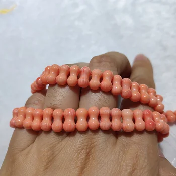 JYX Veľkoobchod Osobitný Štýl Coral Orange Voľné String Ručné 10*5 mm coral materiál 16.5