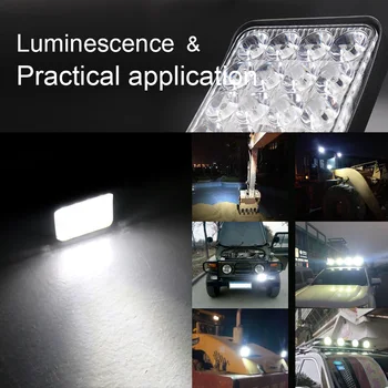 LSlight Auto Práce Svetelný Panel LED 48W Offroad Lampa Námestie svietenie 24V 12V Reflektory pre Truck 4WD Traktor, Loď prípojného vozidla SUV