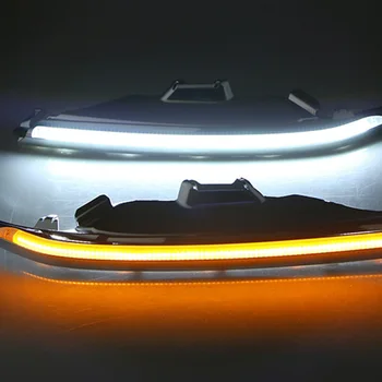 Auto Svetlometu Obočie s Turn Signál 12V DRL LED Denných prevádzkových Svetla pre Toyotu Camry 2016 2017 2018