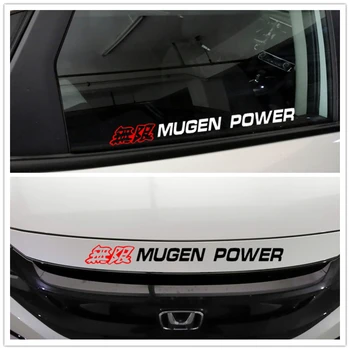 Auto Samolepky Mugen Power Tvorivé Dekorácie, Nálepky Pre Honda Fit Občianske CRV Dvere, čelné Sklo Auto Tuning Styling Folie D30