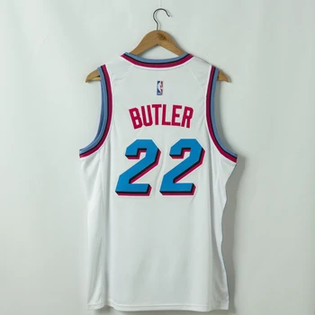 NBA Miami Heat #22 Butler pánske Basketbalové Dresy Mesto Edition Biele Dresy
