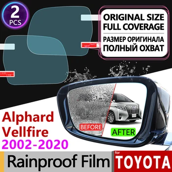 Pre Toyota Alphard Vellfire 10 20 30 2002-2018 AH10 AH20 AH30 Anti Fog Film Kryt Spätného Zrkadla Rainproof Anti-Fog Príslušenstvo