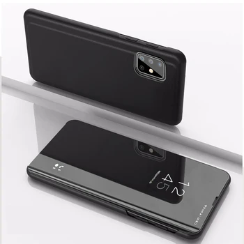 Pre Huawei P Smart 2021 Prípade Flip Zrkadlo Stojan Telefón puzdro Na Huawei P Smart 2021 Prípade, Ochranné PSmart 2021 luxusné coque
