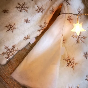 78/90 cm Vianočný Stromček Sukne Snowflake Flitrami Koberec Base Rohože Kryt Dekor