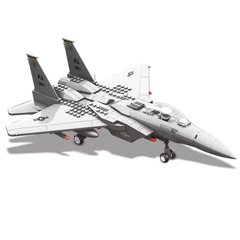 Wange Jx005 Vojenské F15 Eagle Fighter Stavebné Bloky vojenské hračky a záľuby Modely budovy, hračky Pre Deti,