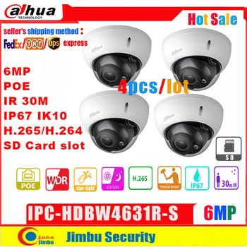 Dahua IP Kamera 6MP POE IPC-HDBW4631R-S podporou SD slot IR30m IK10 IP67 cctv kamery anglický firmware & multi-languag firmware