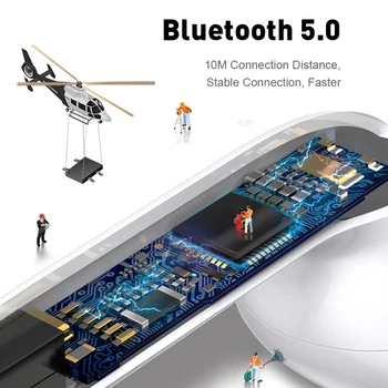 AMTER Pôvodné inPods 12 TWS Bezdrôtový Headset, Dotknite sa Tlačidla Bluetooth 5.0 Športové Slúchadlá Stereo Slúchadlá pre Smartphony PK i12