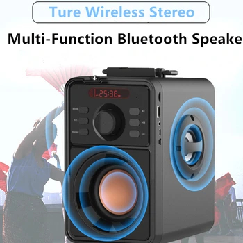 Super Bass Bluetooth Reproduktor Prenosný Stĺpec Vysoko výkonný Subwoofer Hudobné Centrum Podpory AUX TF FM Rádio, Bluetooth Stĺpec Boom Box