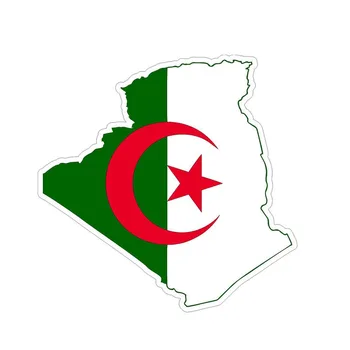 Alžírsko Vlajky, Mapy, Auto Nálepky Dvere nálepky Motocykel Nepremokavé čelné Sklo Auta Styling Odtlačkový