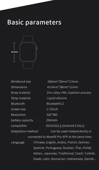 HW16 Smart Hodinky 1.72 Obrazovke Bluetooth Smart Call Hodiny Bezdrôtového pripojenia PRE systém IOS Huawei xiao Mužov smartwatch PK IWO 11 13 hw12 GTS 2