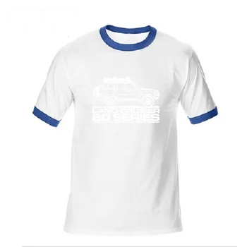 Mens príležitostných Tshirts Retro tričko telocvične fitness Cvičenie muži T-shirt Land Cruiser 80 serles topy Tee jumbo veľkosť topshirts