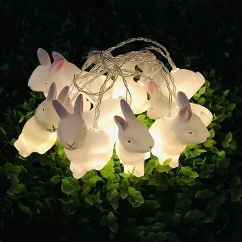 1,5 m Nádherné Veľkonočné Králik Svetlá String Bunny Slávnostné LED Lampa na batériový Home Party Dekorácie Dodávky