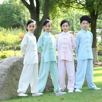 Deti, Dospelých Bojové Umenie, Tradičné Čínske Wushu Kung Fu Oblečenie Set Sa Deti TaiChi Jednotné Wing Chun Hanfu Tang Oblek, Kostým