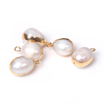 3ks Prírodná biela zemiakov Pearl Prívesok pre ženy šperky, takže umelo Pestované perly, prívesok charm diy náhrdelníky náušnice veľkoobchod