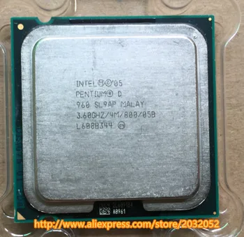 Pôvodné lntel PD 960 Ploche cpu pre Pentium D 960 4M Cache 3.60 GHz, 800 MHz LGA 775 (pracovné Doprava Zadarmo)