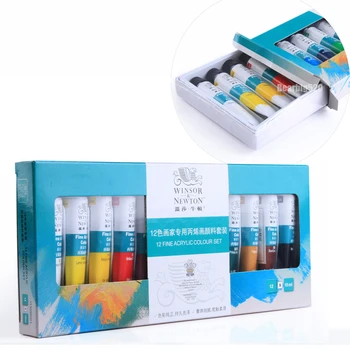 12 Farieb Nail Art Tipy Trubice Farby Pigmentu tomu Maľovanie Bodkovanie Nástroj Pre UV Gel Akryl