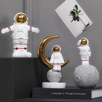 Priestor Muž Astronaut Model Sochy Tvorivé Kozmonaut Socha Módne Severnej Európe, Domáce Dekorácie Živice Remeslá L2700
