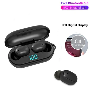 Bezdrôtový Bluetooth Headset LED Slúchadlá Slúchadlá TWS S Mikrofónom Športové Headset Hluku Zrušiť Mini Slúchadlá Slúchadlá